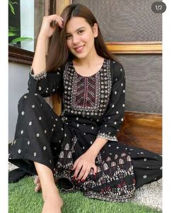 Pretty Black 🖤 Kurta , Pant , Dupatta Set