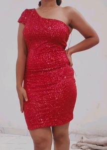 Cherry Red Sequin Dress