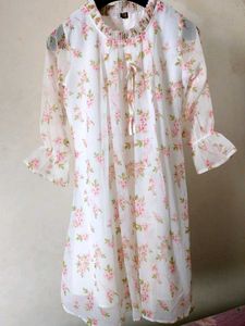 Floral Print Chiffon Mini Dress