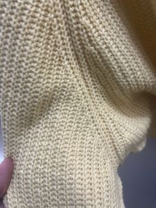 Yellow Knit Wrap Top