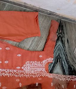 New Stitched Pakistani Suit (Organza Fabric)