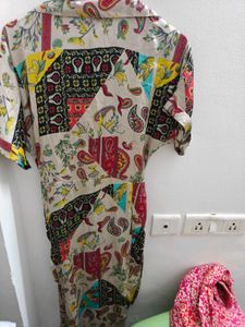 Patterned Shirt Dress