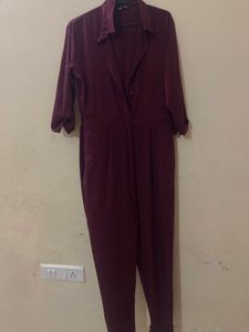 Wine Colour jumpsuit