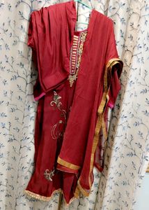 Embroidered Maroon Salwar Kameez