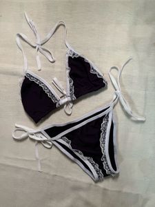Halter neck bikini set.