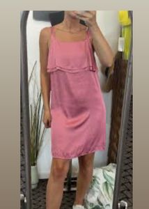 H&amp;M Branded Pink Ruffled Mini Dress
