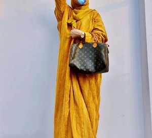 Imported Yellow Abaya With Hijab