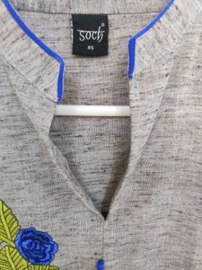 Khadi Look Embroidered Kurta