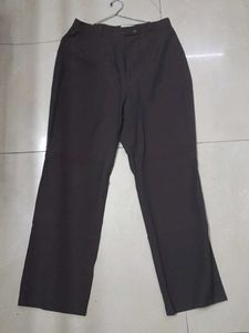 Burgandy Highwaisted Leg Trousers