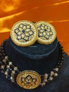 Original Kundan Jwellery Gray Color