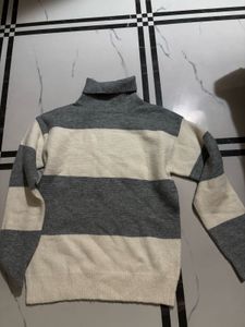 Striped Turtleneck Sweater
