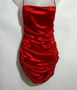Red Ruched Bodycon