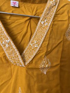 Golden Embroidered Kurti