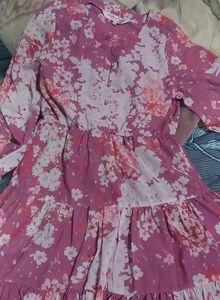 Floral Print Tiered Mini Dress