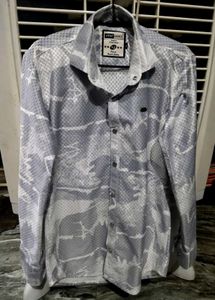 Patterned Button-Down Shirt