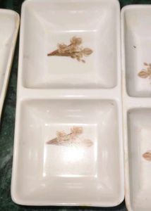 Elegant Floral Divided Dish