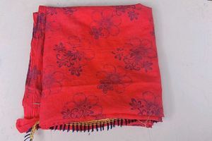 Red Floral Dupatta