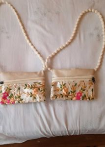 Floral Embroidered Mini Bag Set