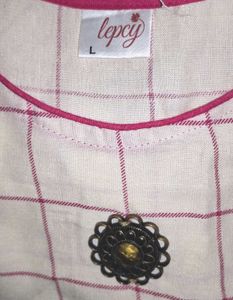 Checkered Cream Kurta 🌼