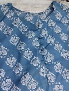 Elegant Blue Printed Kurta
