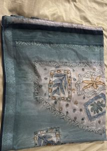 Sequin Border Silk Saree With blouse