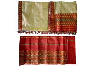 💥New Price Today 💥Red Golden saree   | Mekhla Chador