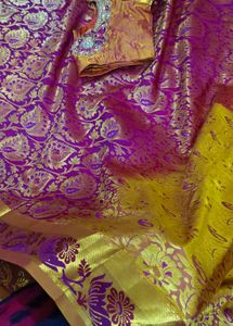 kanjivaram saree with work blouse 😍 silk