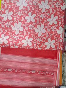 Cotton Branded Suit Set With Kamez And Dupatta