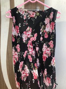 Flower Printed Colour Top