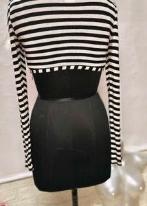 Tops For Rs.99/- Max Brand Black &amp; White Cardigan