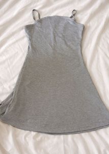 Gray Sleeveless Mini Dress