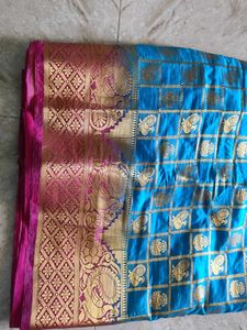 Elegant Blue Silk Saree