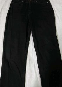 Black wide leg jeans