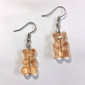 Handmade Gummy Bear Earrings - Orange
