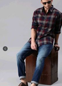 Red &amp; Grey Checkered Shirt ( Used twice only)