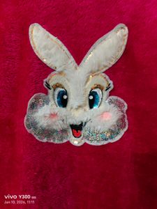 Pink Fleece Sweatshirt with Bunny