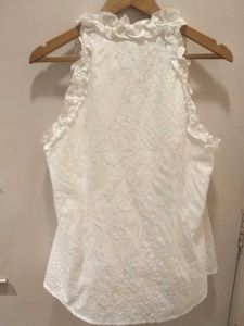Ruffled White Beautiful Top