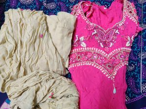 Heavy Embroidery Sequence Work Designer Suit