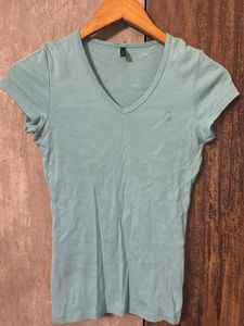 Light Blue V-Neck Tee