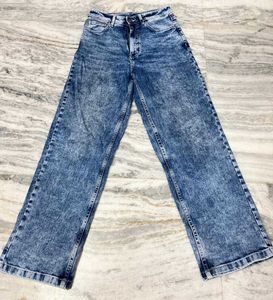 Wide Leg Acid Wash Jeans