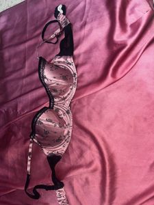 Satin Floral Bra
