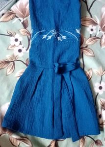 Chaps Blue Button Down Tunic