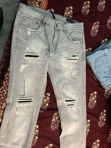Distressed Light Wash Jeans Only One Use