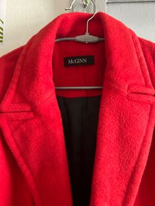 Classic Korean Red OverCoat 🧣