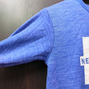 Blue Cotton Tshirt For Women | Size 34