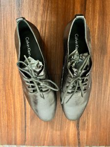Calvin Klein Silver Oxfords