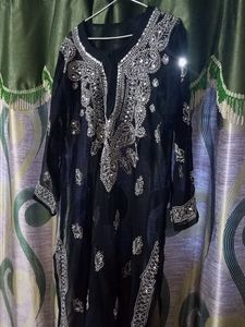 Elegant Black Chikankari Kurta