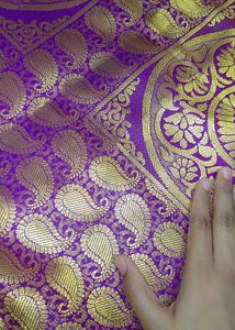 Banaras Purple &amp; Gold Shirt