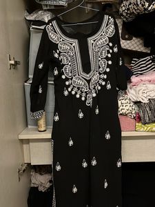 Black Embroidered Kurti