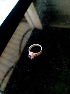 Purple💜 Diamond Ring Pure Silver (Wt: 4gm)